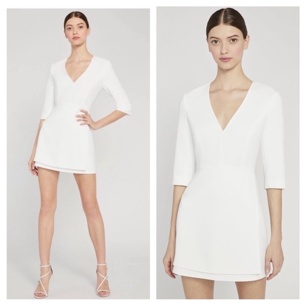 Alice + Olivia | Stevie Double Layer White Dress | NWT | 6